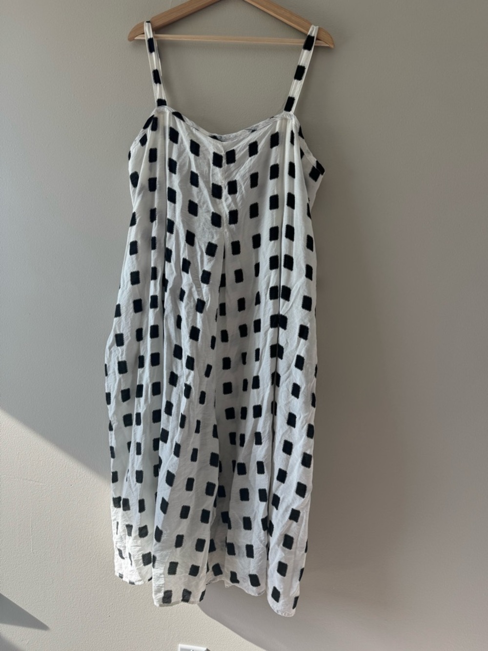Cut loose Crop Jumpsuit Romper XL Black White Modern Lightweight Summer USA
